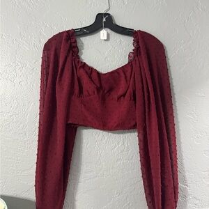 Elegant Burgundy Women's Top
